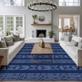thumbnail image 4 of Vintage Bohemian Washable Living Room Rugs 5'x8', Farmhouse Tribe Art Low Pile Throw Large Area Rug Non-Slip Sturdy Edge Binding Carpet for Living Room Kitchen Office, 4 of 9