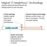 T3 SinglePass Curl X 1.25 Extra-Long Barrel Curling Iron with 9 Heat Settings and Ceramic Barrel for Fast Styling and Lasting Results on All Hair Types