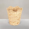 thumbnail image 2 of Household Essentials Woven Water Hyacinth Wastebin with Scalloped Edge, 2 of 4