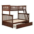 thumbnail image 1 of Pemberly Row Twin over Full Solid Wood Bunk Bed with Trundle in Walnut, 1 of 8