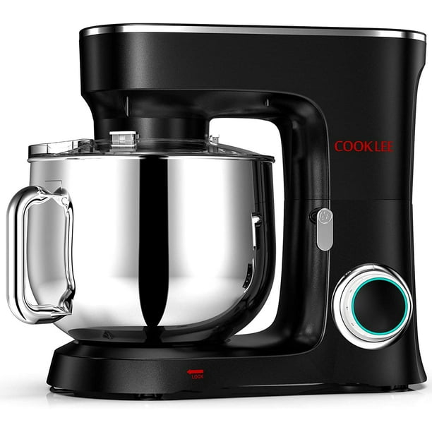 Cooklee Stand Mixer 9 5 Qt 660w 10 Speed Electric Kitchen Mixer With Dishwasher Safe Dough Hooks Flat Beaters Wire Whip Pouring Shield Attachments For Most Home Cooks Sm 1551 Black Walmart Com