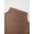 thumbnail image 3 of Yeahdor T-Shirts Thermiques à Manches Longues pour Garçons et Filles Doublés en Polaire Couche de Base Compression Col Rond T-Shirts Doux Café 130, 3 of 7