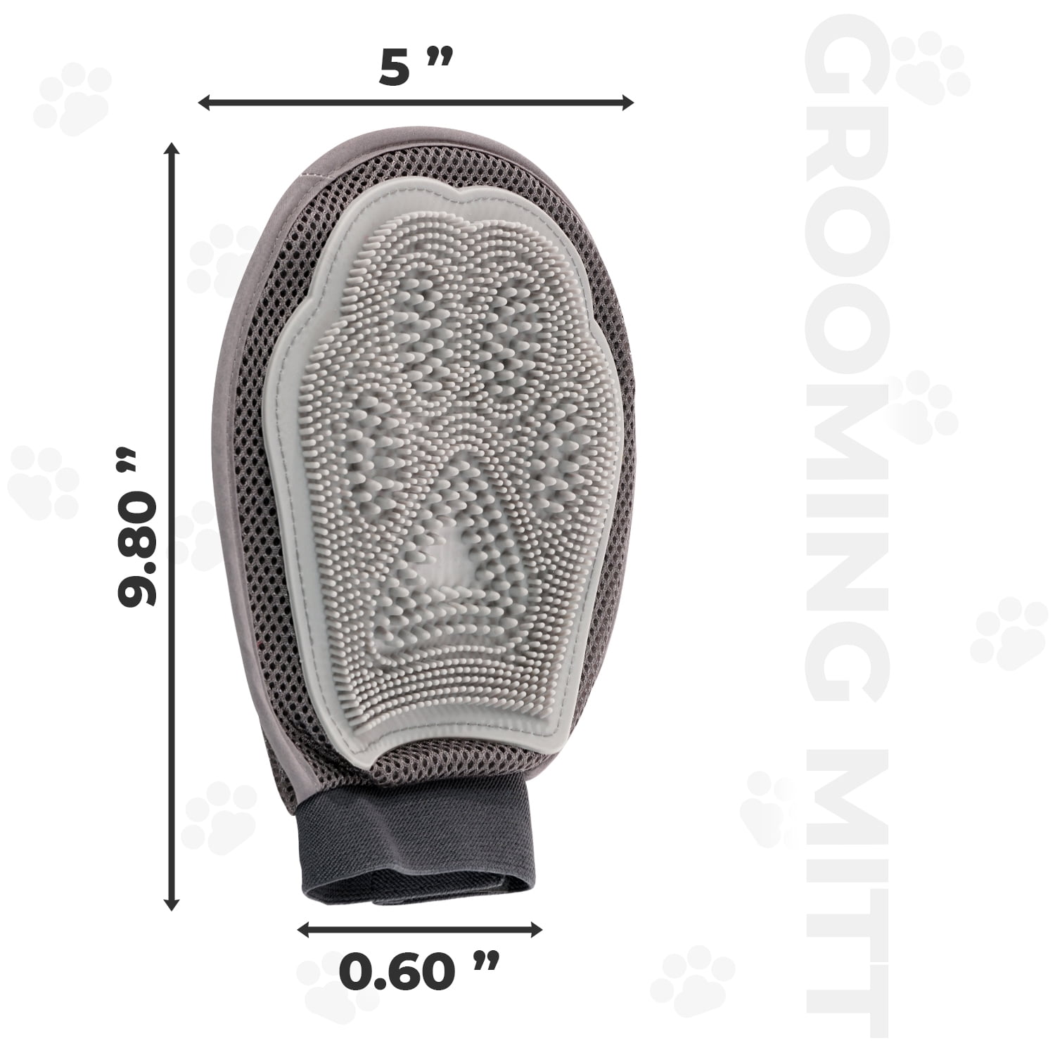 Precious Tails Multi-Purpose 2-in-1 Pet Grooming & Lint Removal Mitt - Gentle on Fur, Effective Hair & Lint Remover for Dogs, Cats, and Home Use