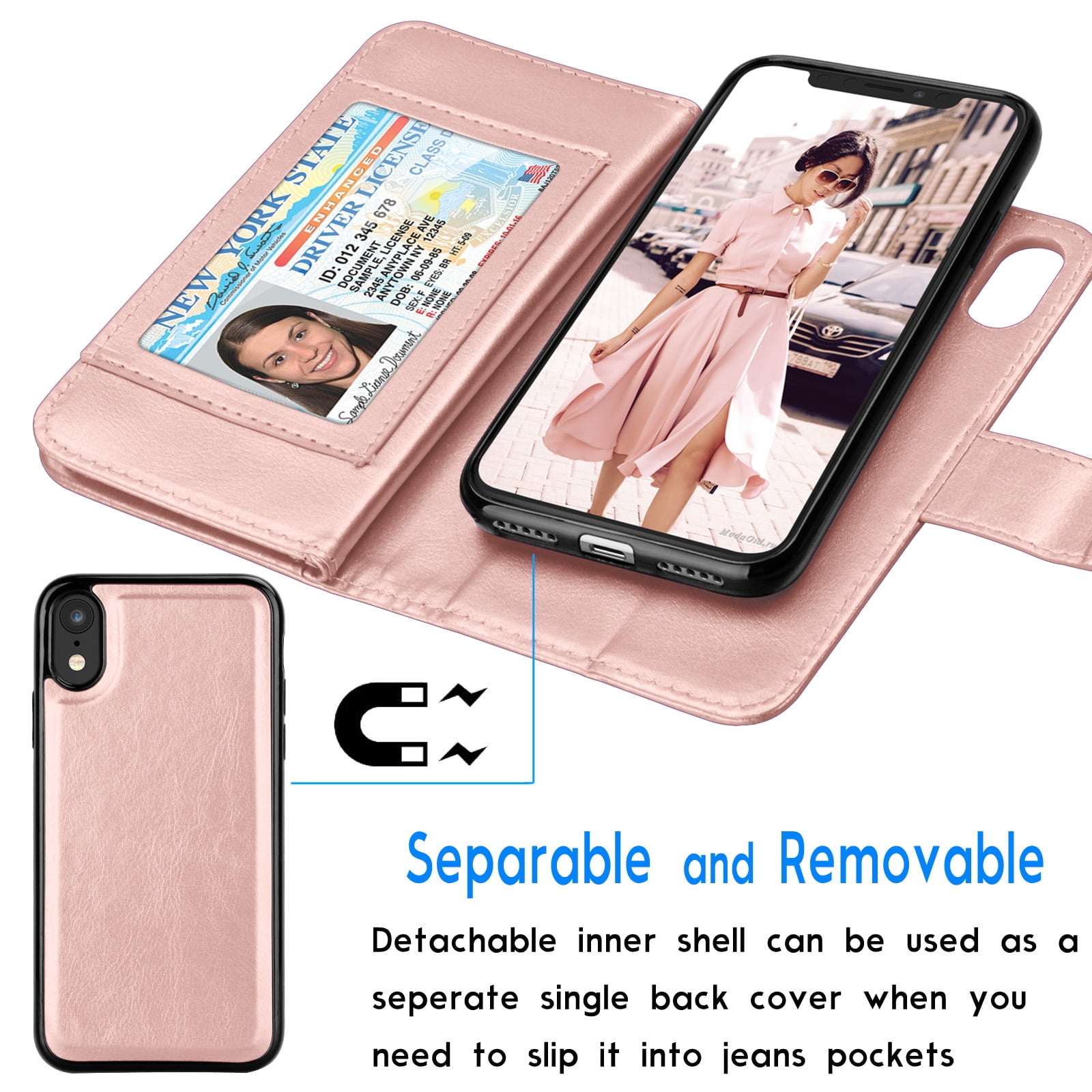 Buy Phone Case for iPhone Xs MAX, Classic Style Elegant Luxury Fashion  Designer Wallet Lanyard Case with Card Holder Case Cover iPhone Xs MAX- -  US Fast Deliver Guarantee FBA Online at