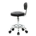 thumbnail image 6 of Tcbosik PU Leather Modern Rolling Stool with Low Back, Height Adjustable Work Salon Drafting Swivel Task Chair with Footrest (Black), 6 of 10