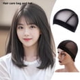 thumbnail image 2 of Men Baotou Hat Elastic Anti-slip Regular Fit Solid Color Haircut Protection Soft Dome Stretchable Weaving Cap Breathable Mesh Net Hairnet Headwear, 2 of 6
