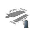 thumbnail image 3 of BUDAO00 Picnic Table Cover with Bench Covers, Washable Tablecloth for 6 Foot Rectangle Tables – 72"x30" Waterproof Elastic Fitted Checkered Camping Tablecloth for Outdoor Use (Black), 3 of 6