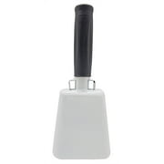 8 Inch COWBELL With Handle White with Black Handle