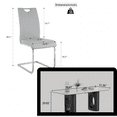 thumbnail image 2 of Sumdeal Luxurious Modern Dining Table Sets for 8: Sintered Stone Table with 8 PU Leather Chairs, 2 of 7