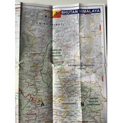 BHUTAN HIMALAYA / Country map of Bhutan including all trekking routes / SCALE 1:375,000 / MADE IN BHUTAN / DRUK YATHRA, BUMTHANG