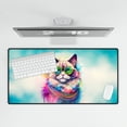thumbnail image 4 of Hippie Ragdoll Portrait oil painting Watercolor Tie-dye Vintage Desk Mat Full Keyboard Mouse Pad Cat Lover Kitten Owner Gifts Idea Large Mousepad - 00015, 4 of 5
