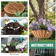 thumbnail image 6 of Yirtree 2Pcs Round Coco Liners for Hanging Basket Coconut Fiber Planter Inserts Replacement Liner for Garden Flower Pot Balcony Hanging Bonsai Basket Liner Coconut Shell Flower Pot Planter, 6 of 8