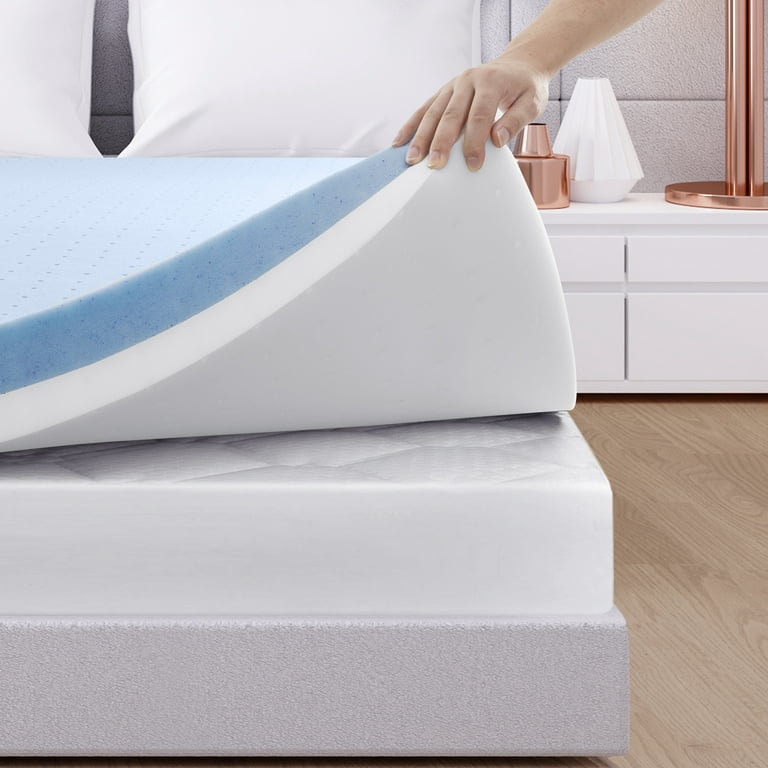 BedStory 4 inch Full Size Memory Foam Cool Gel Infused Mattress Topper 