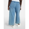 thumbnail image 2 of Terra & Sky Women's Plus Size High Rise Knit Denim Pants, 27" Inseam, Sizes 0X-4X, 2 of 5