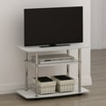 thumbnail image 2 of Furinno Turn-N-Tube No Tools 3-Tier TV Stands, White Oak/Chrome, 2 of 6