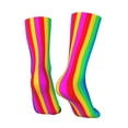 thumbnail image 4 of Striped Socks Colorful Print Leisure Stockings Ladies Quality Skateboard Socks Autumn Des, 4 of 7