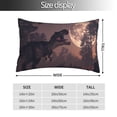 thumbnail image 2 of Fotbe Dinosaur Moonlit Forest Funda de Almohada Decorativa Estilo Occidental, Lujo en Algodón, Fundas para Almohadas King, Cojín Estampado para Decoración del Hogar-14"x20", 2 of 6