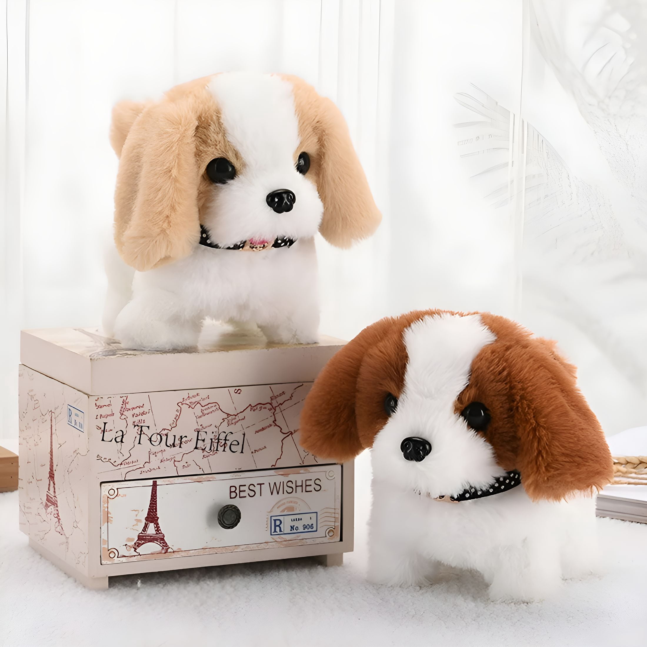 CYFW Robot Dog - Robot Bionic Puppy,My Realistic Robotic Puppy,Electronic Interactive Stuffed That Looks Real-Walking,Sit Barks Walk Run