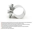 thumbnail image 4 of 4" inch Stainless Steel Butt Joint Band Exhaust OD Pipe Clamp Sleeve Coupler, 4 of 6