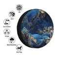 thumbnail image 4 of Naloa Golden Blue Mountains PVC Leather Spare Tire Wheel Cover Spare Tire Cover, for Car Truck SUV Camper Trailer Universal Fit(14-17in)-14 inch, 4 of 6