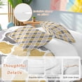 thumbnail image 2 of 3 Piece Moroccan Duvet Cover Set Full Size, Microfiber Comforter/Quilt Cover with Corner Ties and 2 Pillowcases, Vintage Moroccan Texture Yellow Grey All Season Soft Bedding with Zipper Closure, 2 of 8