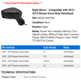 thumbnail image 2 of Right Mirror - Compatible with 2015 - 2019 Nissan Versa Note Hatchback 2016 2017 2018, 2 of 2