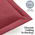 thumbnail image 4 of Clara Clark Quilt Sets, 5 Piece Lightweight Reversible Quilt Bedspread, Grid Weave Coverlet Bedding Set, King Burgundy, 4 of 9