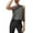 Grey, variant on Women Crop Sports Top Flowy Cropped Tank Top Sports Shirt Soft Women Tee Womens Tops and Blouses Shirts for Women Tall Germinate Long T Shirt Flannel Shirts for Women Soft Baseball Tees for