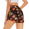 thumbnail image 3 of Goofa Colorful Tulips Printed Women 2 in 1 Running Shorts,Quick Dry Athletic Workout Shorts,High Waisted Athletic Shorts with Liner Pockets-Large, 3 of 9