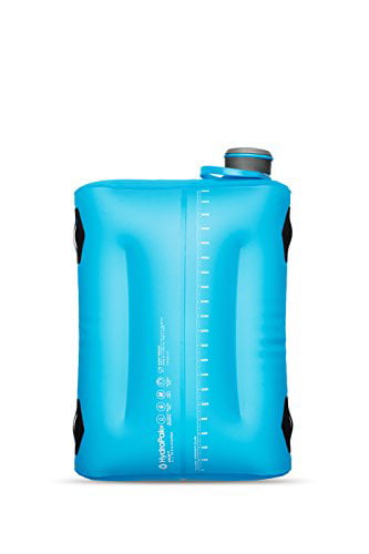 HydraPak Seeker Collapsible Water Storage 4L/140oz BPA & PVC Free Camping Blue