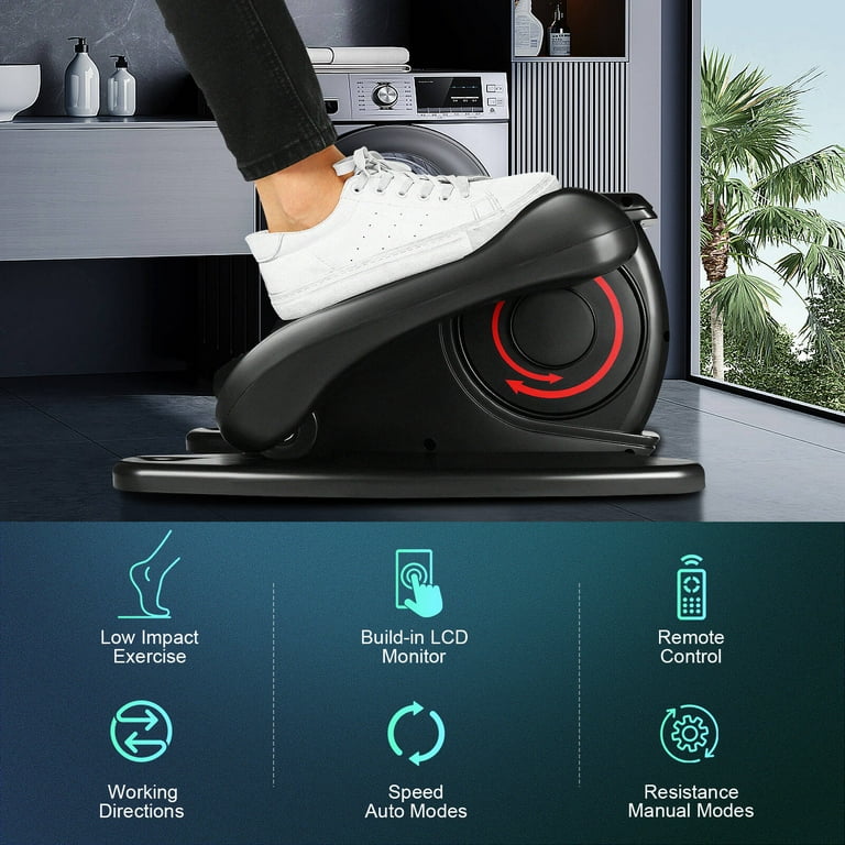 VIBESPARK Under Desk Elliptical Pedal Exerciser Seated Elliptical