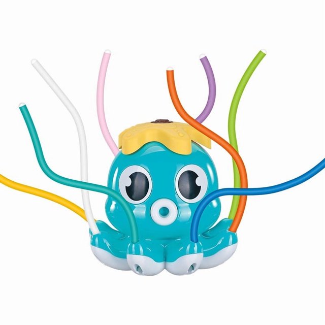 Baby bath water toy -Water Spray Sprinkler for Kids-Cute Sprinkler with 8 Wiggle Tubes Outdoor Sprinklers Summer Octopuses Toys for Garden Backyard Lawn Splashing Fun Toys for Boys Girls,Light Blue