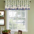 thumbnail image 4 of Spring Flowers Valances for Windows, Decorative Rod Pocket Window Valance Curtains, Summer Vintage Botanical Butterfly Short Curtain Drapes for Kitchen/Bathroom/Living Room, 2 Panels, 42" W x 12" L, 4 of 8