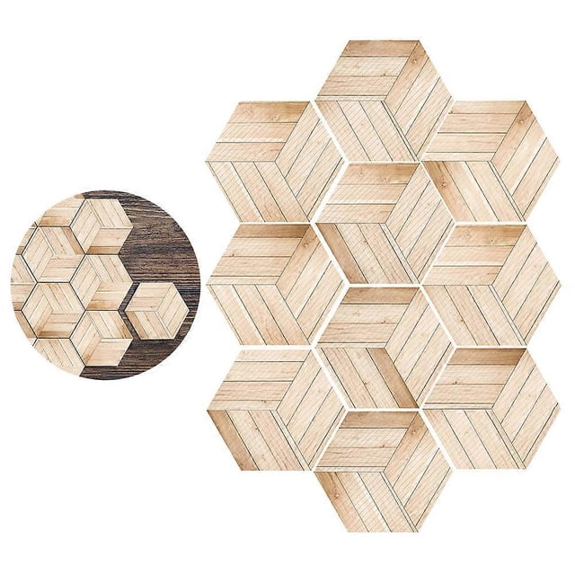 Anti-Slip Floor Sticker Wood Grain Sticker for Decoration 10Pcs Self-Adhesive