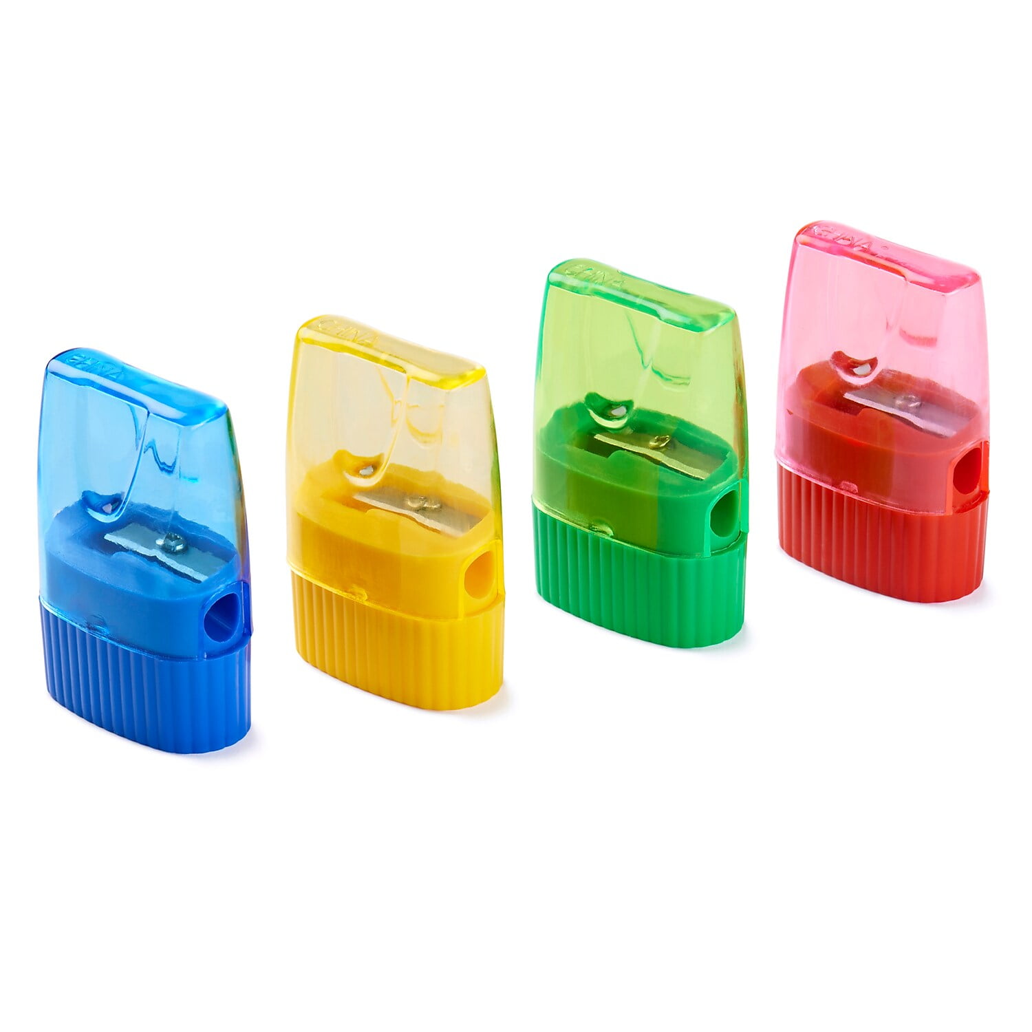 Charles Leonard Pencil Sharpener with Cone Shaped Shaving Receptacle, Assorted Colors, 24 Count