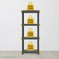 thumbnail image 3 of BLACK & YELLOW® 4-Tier Heavy Duty Plastic Storage Shelving Unit, 100lbs/shelf (55”H x 24”W x 20”D), for Indoor/Outdoor Organization, Modular Rack, Extremely Durable®, Made in The USA, 3 of 8
