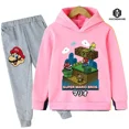thumbnail image 1 of Ropa de Super Mario para niños, sudadera informal, chándal para niños, traje deportivo para niños, Sudadera con capucha y pantalones, traje de 2 piezas, 1 of 1