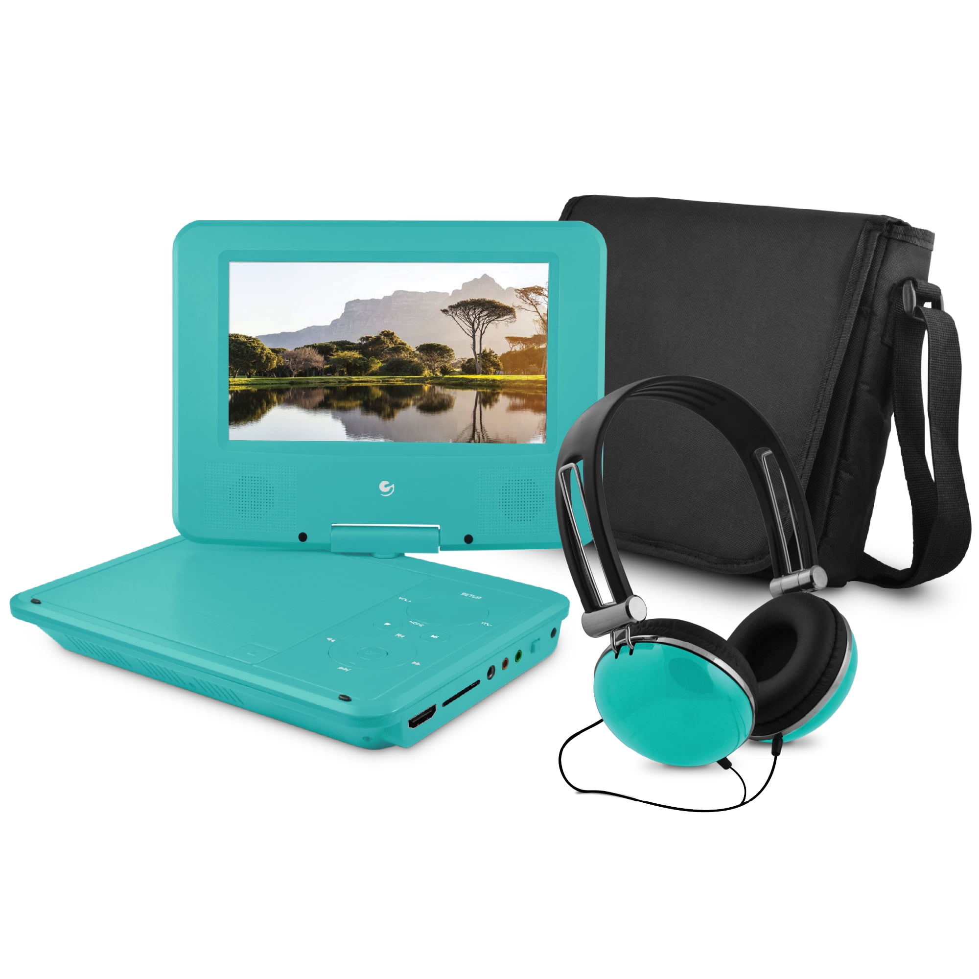 Ematic 7" Portable DVD Player Bundle with HDMI/ROKU Connectivity, Teal