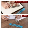 thumbnail image 6 of Straight Ruler 12cm Metric Bookmark Clip Ruler Blue & Red, 6 of 6