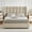 Khaki, variant on Queen Size Lift Up Storage Bed, Chenille Upholstered, Wingback Platform Bed Frame, Hydraulic Gas Lift, Under-Bed Storage, No Box Spring Needed, Bedroom, Khaki