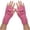 Pink, variant on Generic Women Hand Warmer Winter Gloves Crochet Knitting Faux Wool Mitten Warm Fingerless Glove Twist Pattern Women Gloves