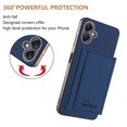 thumbnail image 4 of Allytechgroup Wallet Case for Samsung Galaxy A06, RFID Blocking PU Leather Stand Phone Shell with Credit Card Slot Shockproof Back Cover for Samsung Galaxy A06 Women Men, Darkblue, 4 of 8