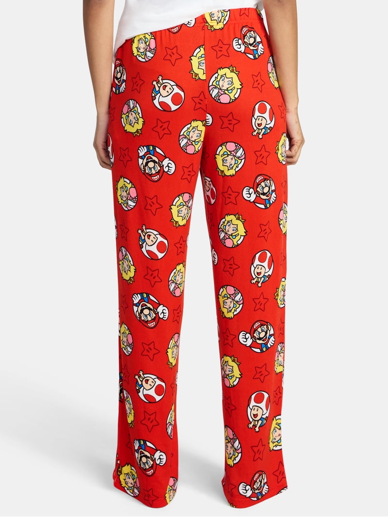 Super Mario Bros Women's Princess Peach and Toad Hacci Knit Wide