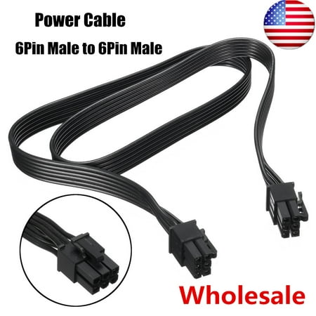 18 AWG Video Graphics Card Power Cable 6Pin Male to 6Pin Male
