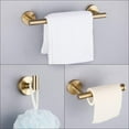 thumbnail image 2 of IVV Bathroom Hardware Set of 3, Stainless Steel Bathroom Accessories, Including 11.8" Towel Bar, Toilet Paper Holder, 1 Robe Towel Hook, Gold, 2 of 7