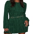 thumbnail image 2 of POINTERTECK Robe Chic pour Femme avec Manches Longues et Décolleté, 2 of 9