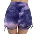 thumbnail image 4 of Pantalones de Yoga de burbujas deportivos de cintura alta ajustados con lazo corto de moda para mujer de 2 piezas Fridja  fhjkhfk460855, 4 of 8