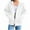 White, variant on Women's Full Zip Up Hoodie Long Sleeve Hooded Sweatshirts Pockets Jacket Coat for Women