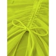 thumbnail image 6 of Franhais Women's Casual Beach Mid-length Skirt Fashion Solid Color Drawstring Slit Cover Up, 6 of 7
