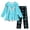 Sky Blue, variant on Kogui Girls Clothes Print Long Sleeve Blouse Pants 2pc Soft Breathable Outfit Clothing Set Fall Winter Spring 7T 8T